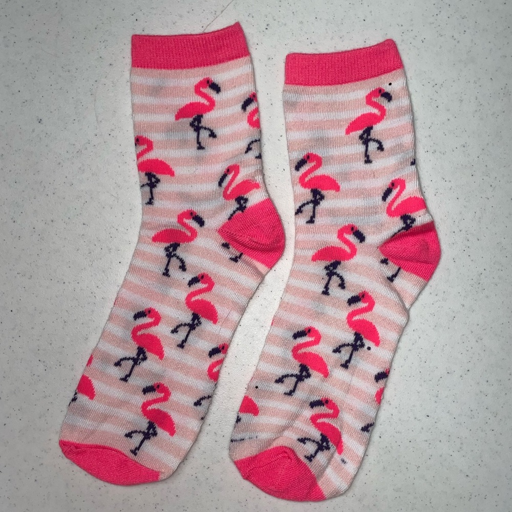 Flamingo Socks Striped Pink